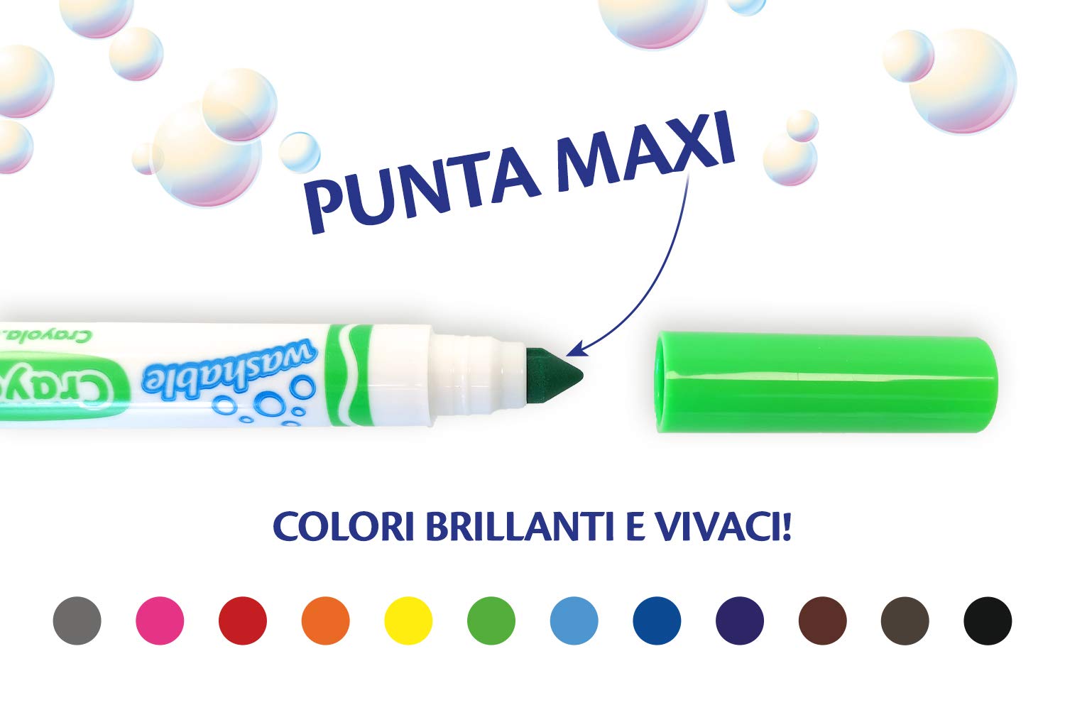 Crayola Filzstifte Auswaschbar | 24 Farben ab 3 Jahren