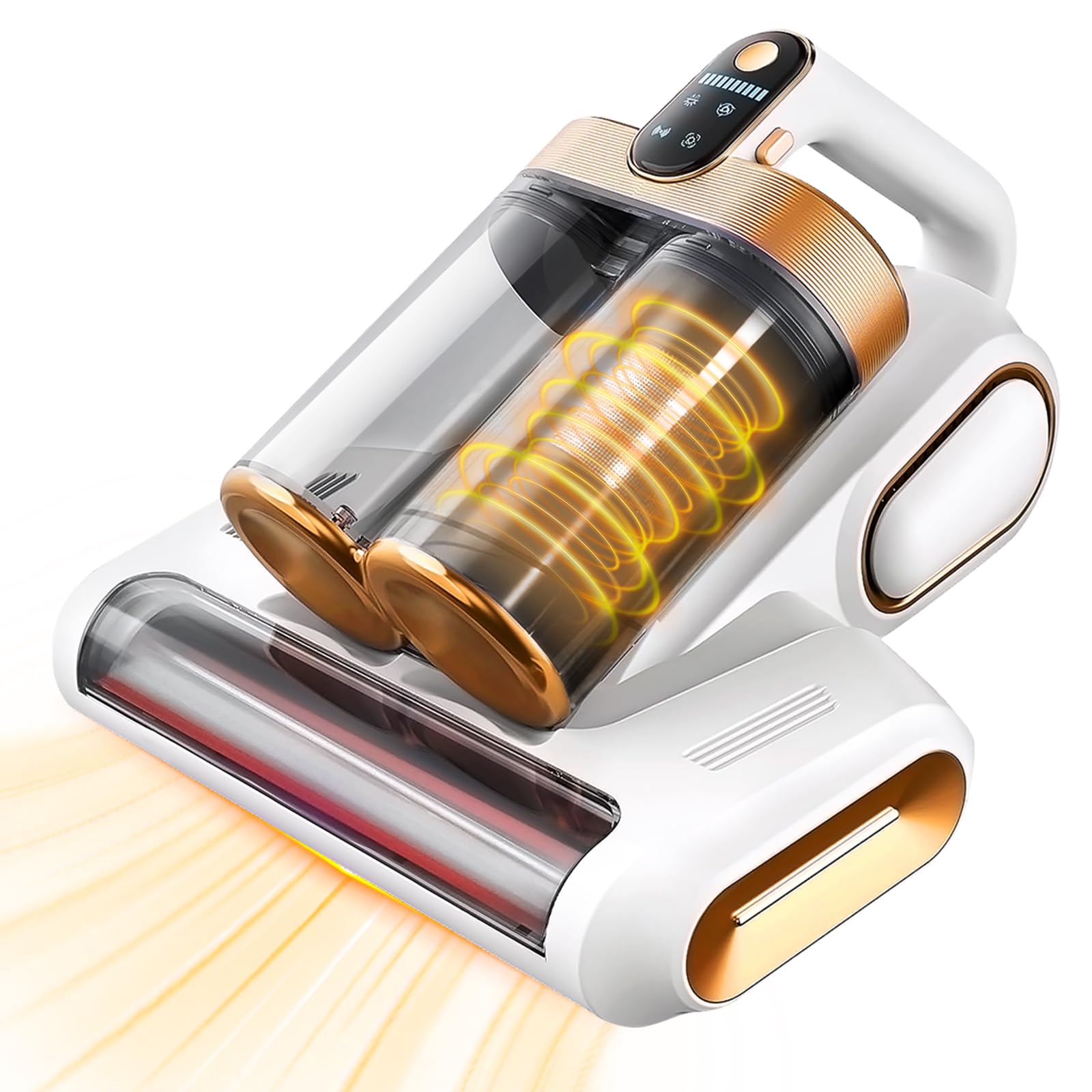 Cordless Mattress Vacuum Cleaner, 16kpa Bed Vacuum Cleaner with 253.7nm Uv-C Light & Ultrasonic Tech Dual Bins for Dust & Widen Suction Port 120w for Bed Sofa & Pet Hair(Purple)