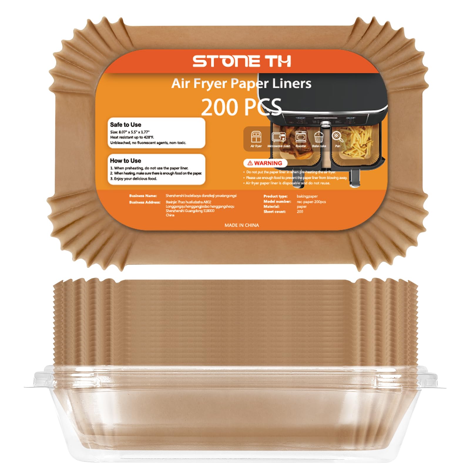 Backpapier für Heißluftfritteuse – 100 Stück, 4,5L-8L