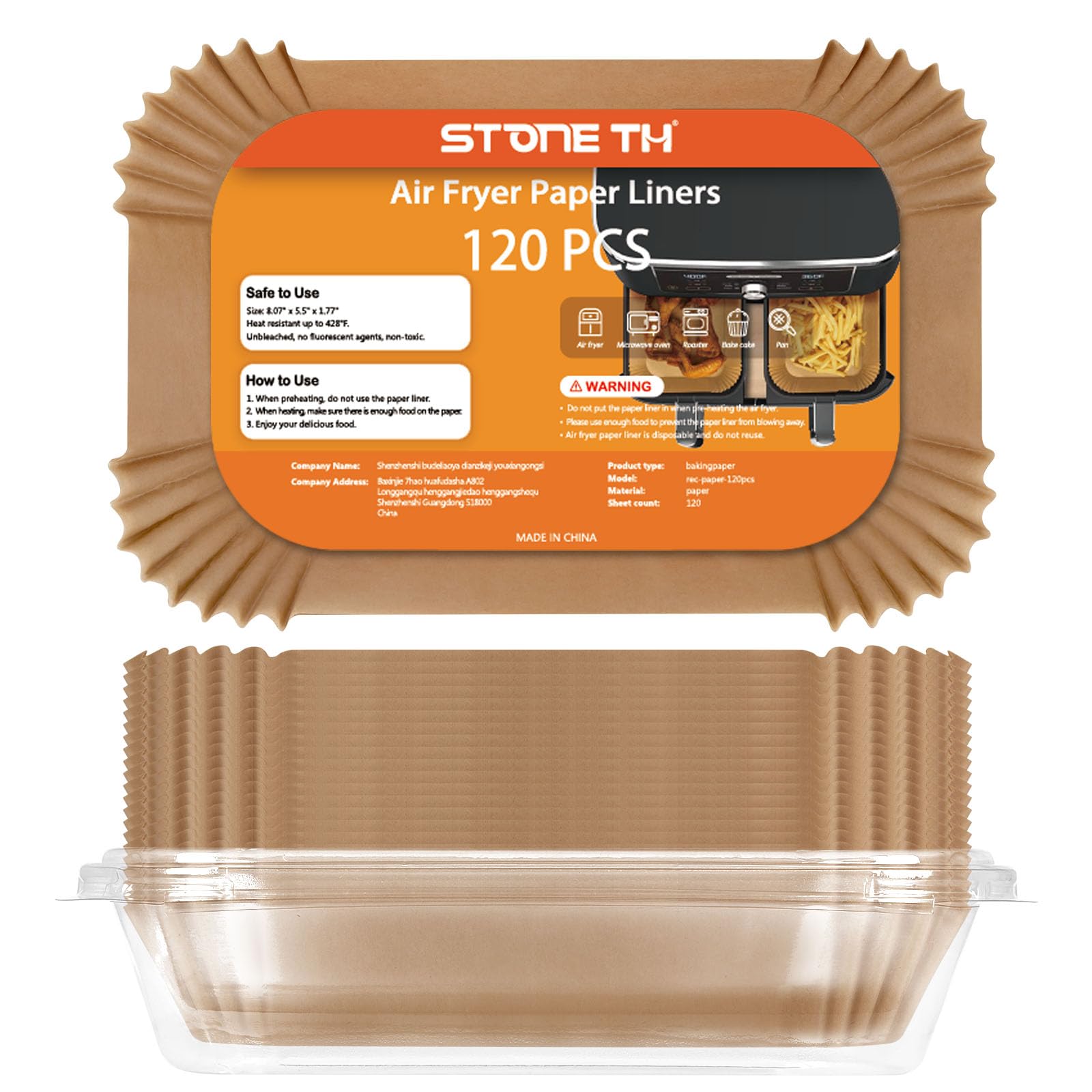 Backpapier für Heißluftfritteuse – 100 Stück, 4,5L-8L