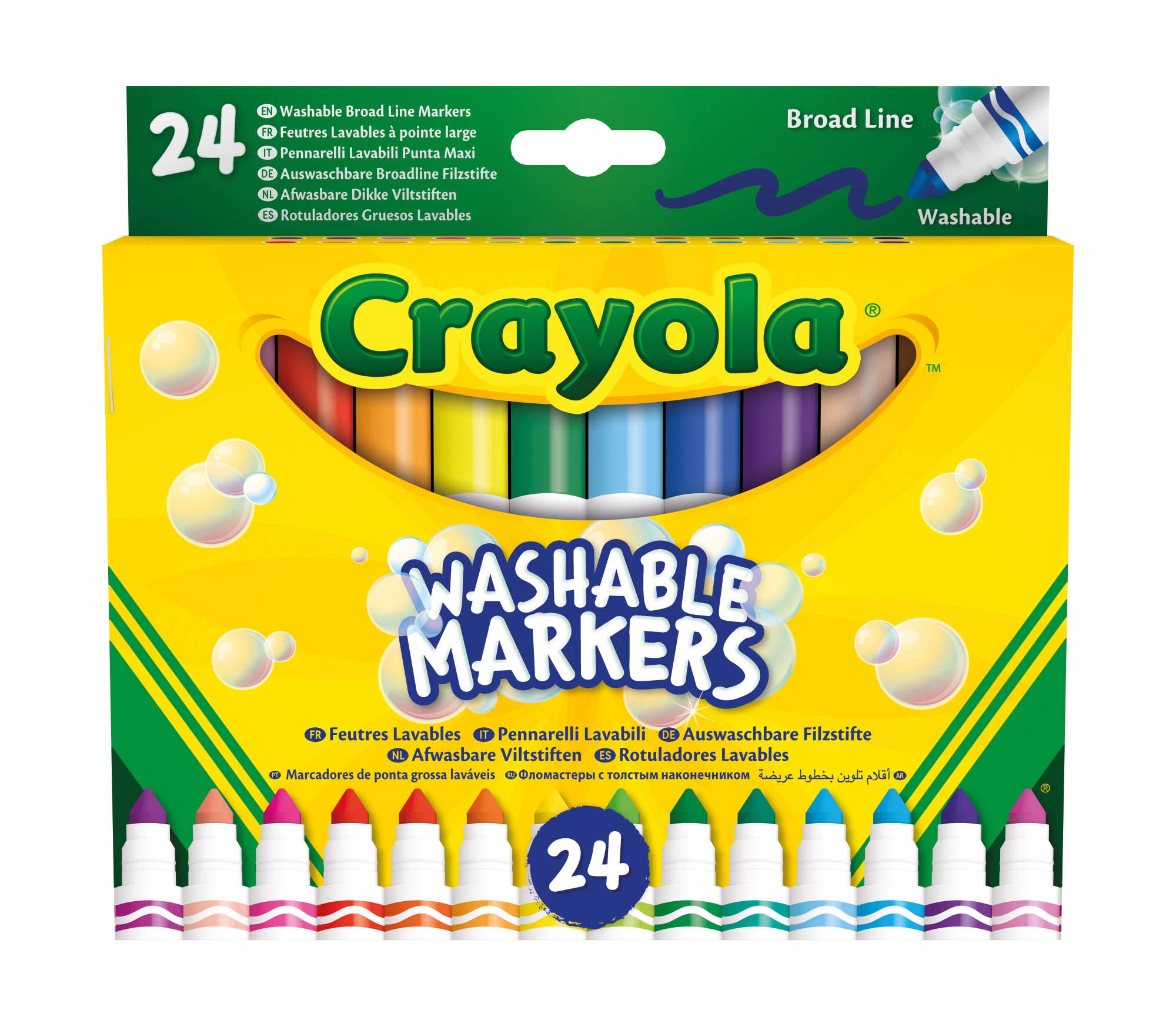Crayola Filzstifte Auswaschbar | 24 Farben ab 3 Jahren